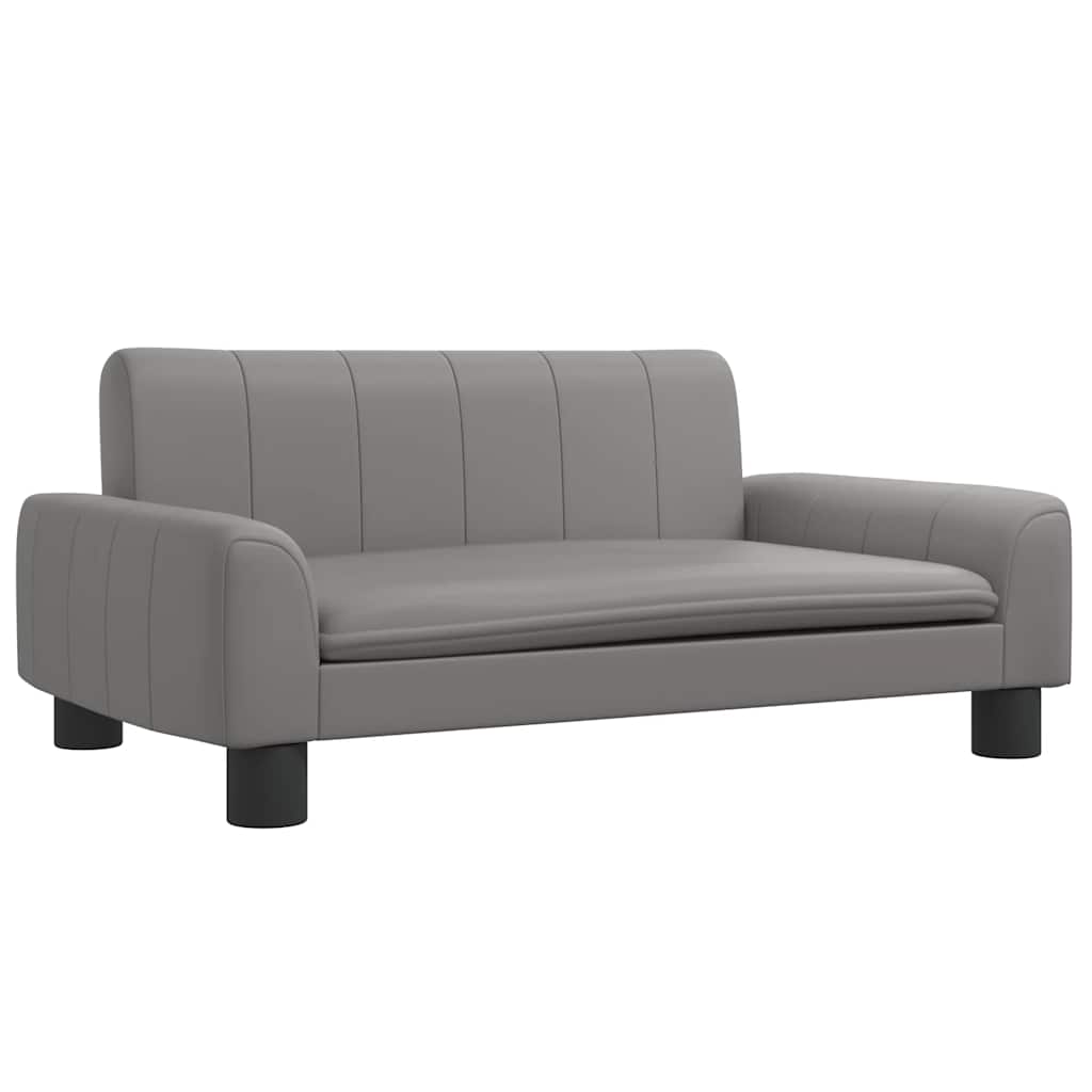 VidaXL Hundebett 70x45x30 cm Kunstleder grau