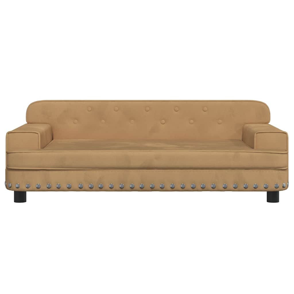 Vidaxxl Hundebett 90x53x30 cm samtbraun
