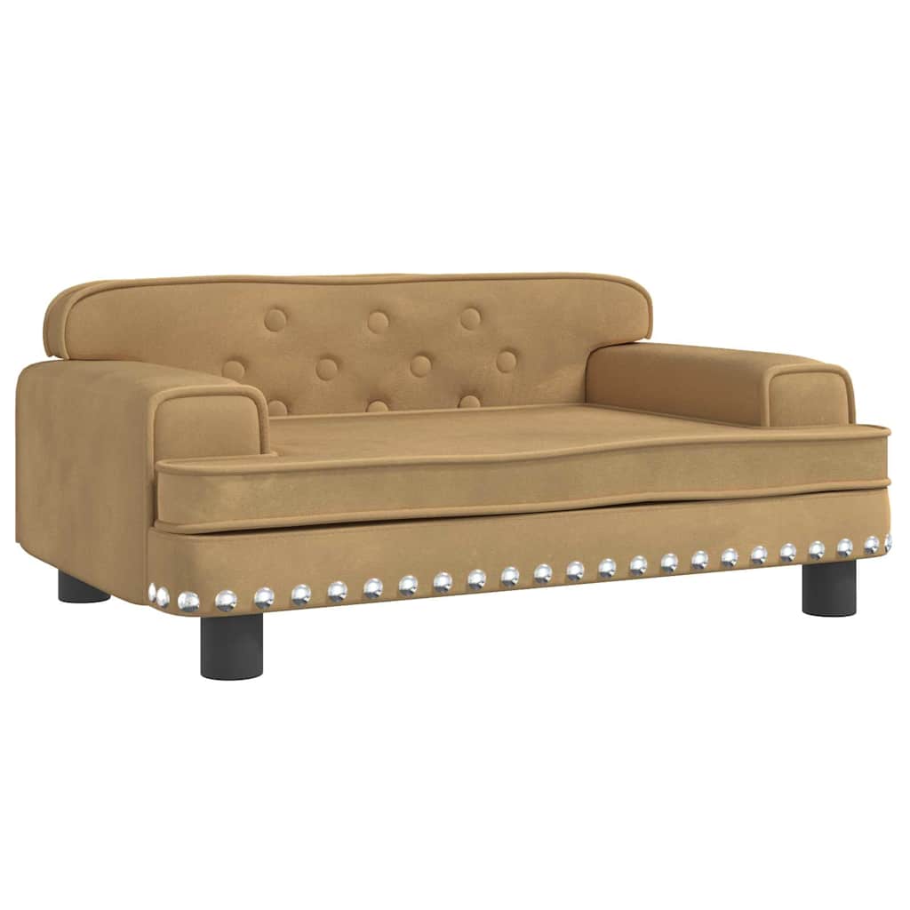 Vidaxxl Hundebett 70x45x30 cm samtbraun