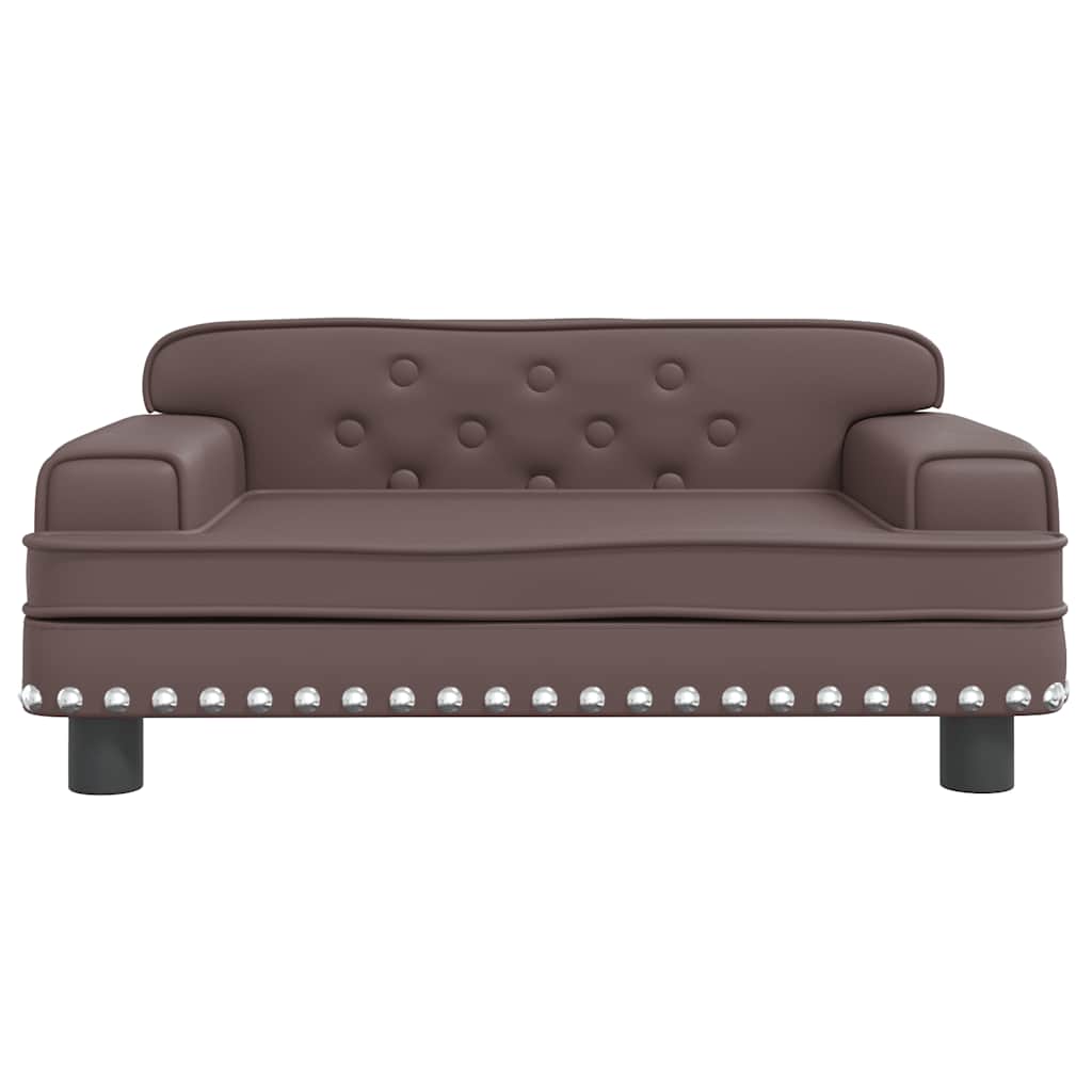 Vidaxxl Hundebett 70x45x30 cm Kunstleder braun