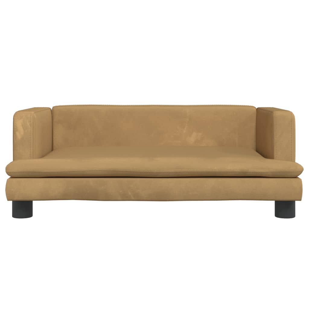 Vidaxl Hundekorb 80x45x30 cm Samtbraun