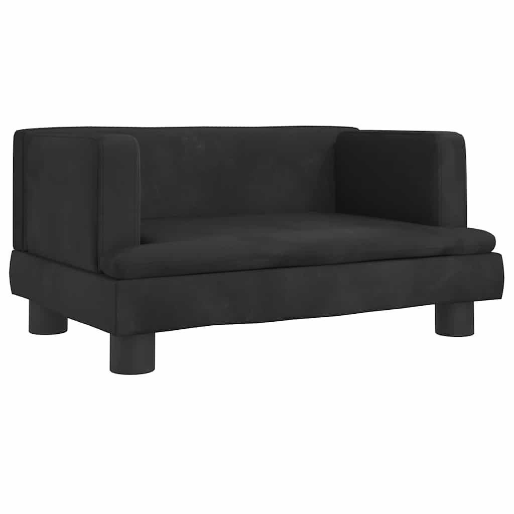Vidaxl Hundekorb 60x40x30 cm Samt Schwarz