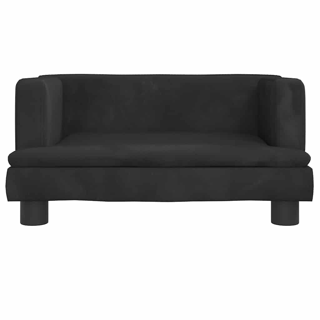 Vidaxl Hundekorb 60x40x30 cm Samt Schwarz