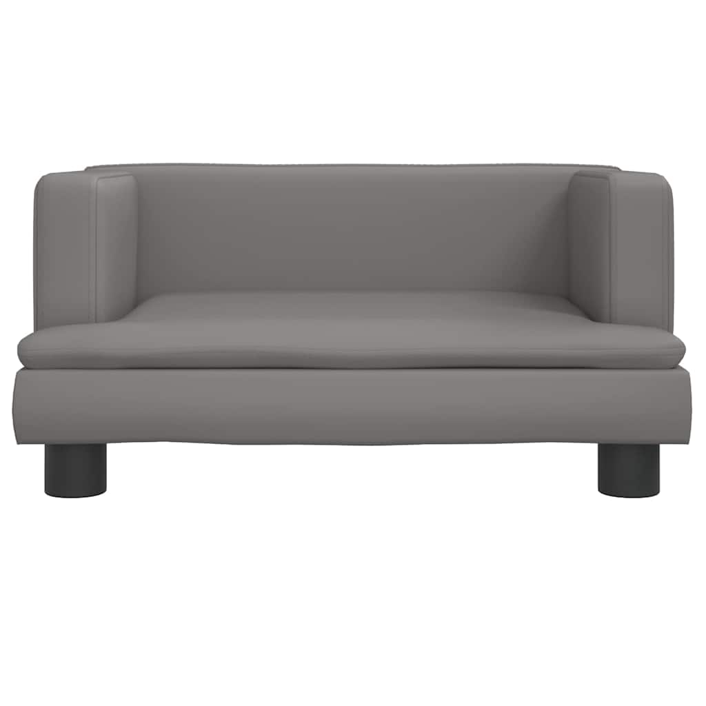 Vidaxxl Hundebett 60x40x30 cm Kunstleder grau