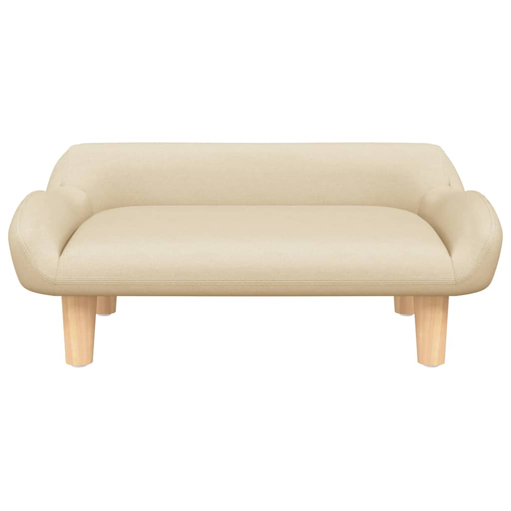 Vidaxxl Hundebett 70x40x24 cm Stoff cremefarben