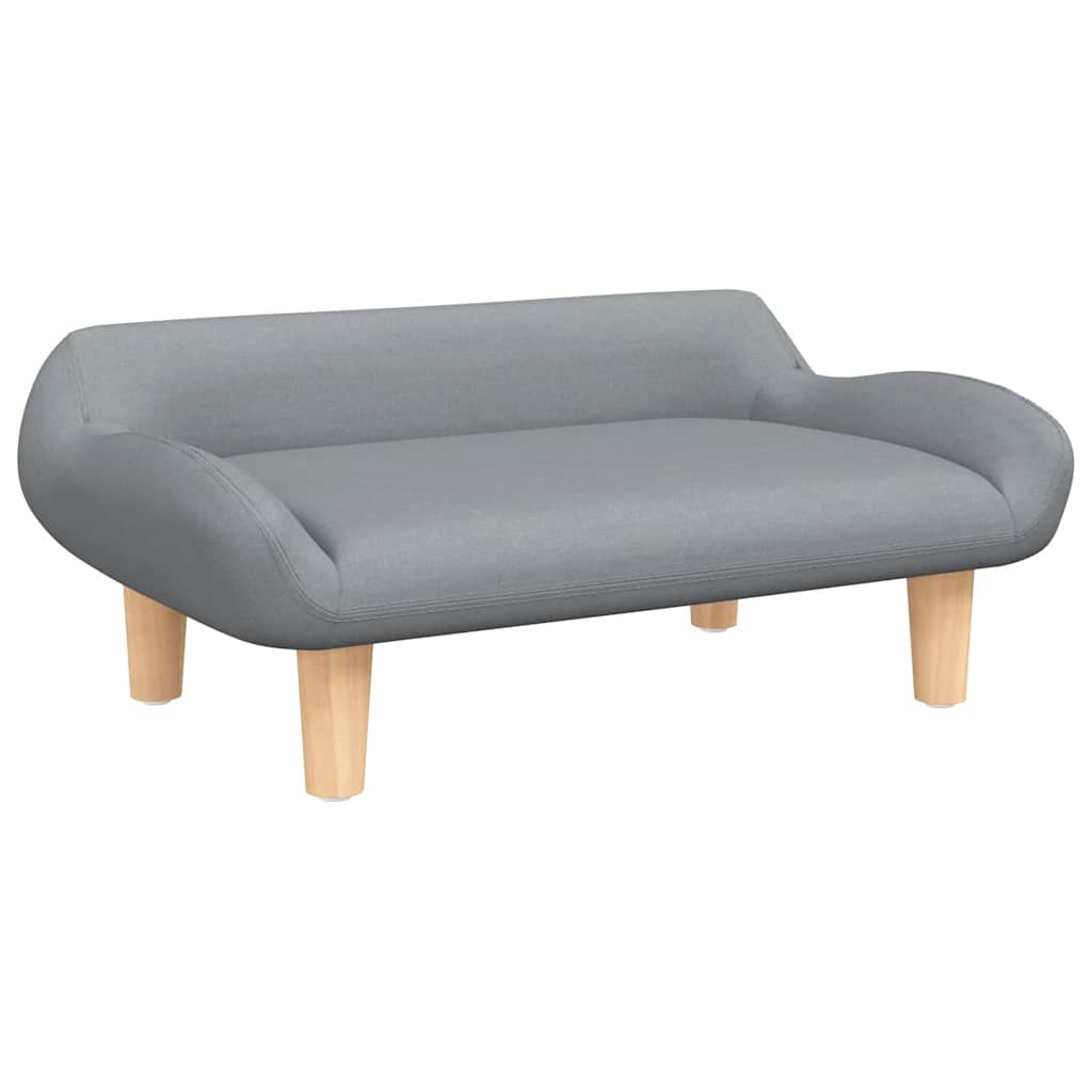 Vidaxxl Hundebett 70x40x24 cm Stoff hellgrau