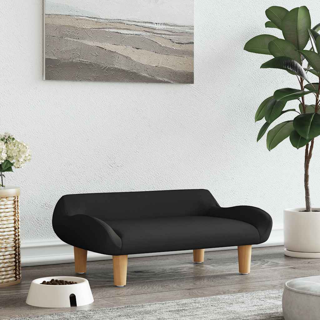 VidaXL Hundebett 70x40x24 cm Stoff schwarz