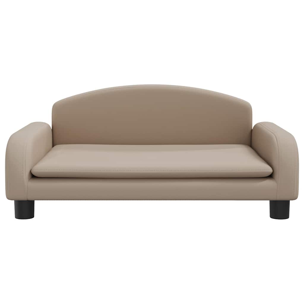 Vidaxxl Hundebett 70x45x30 cm Kunstleder cappuccinofarben