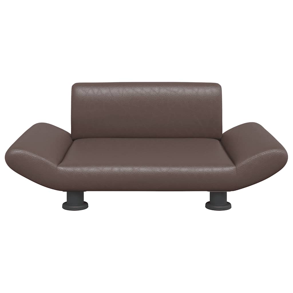 Vidaxxl Hundebett 70x45x28 cm Kunstleder braun