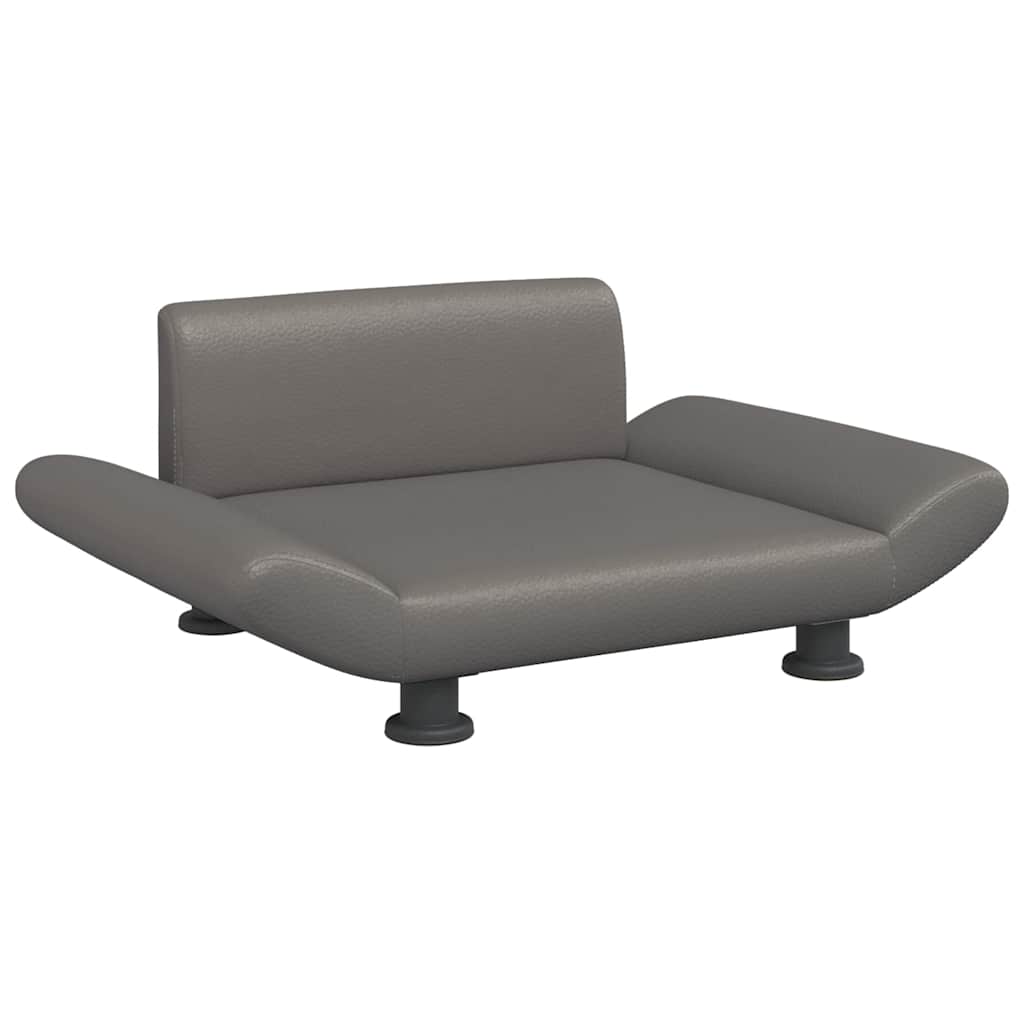 Vidaxxl Hundebett 70x45x28 cm Kunstleder grau