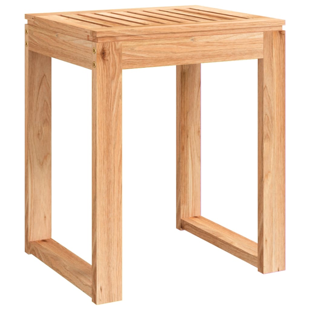 Vidaxl Badezimmerhocker 40x30x46 cm Festes Walnussholz