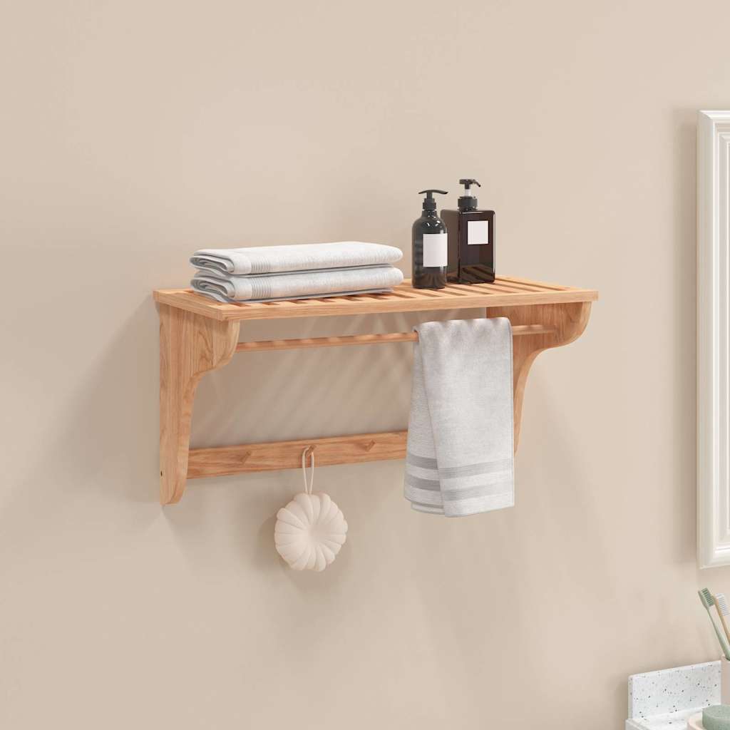 Vidaxl -Handtuchregal 60x30x35 cm Festes Walnussholz