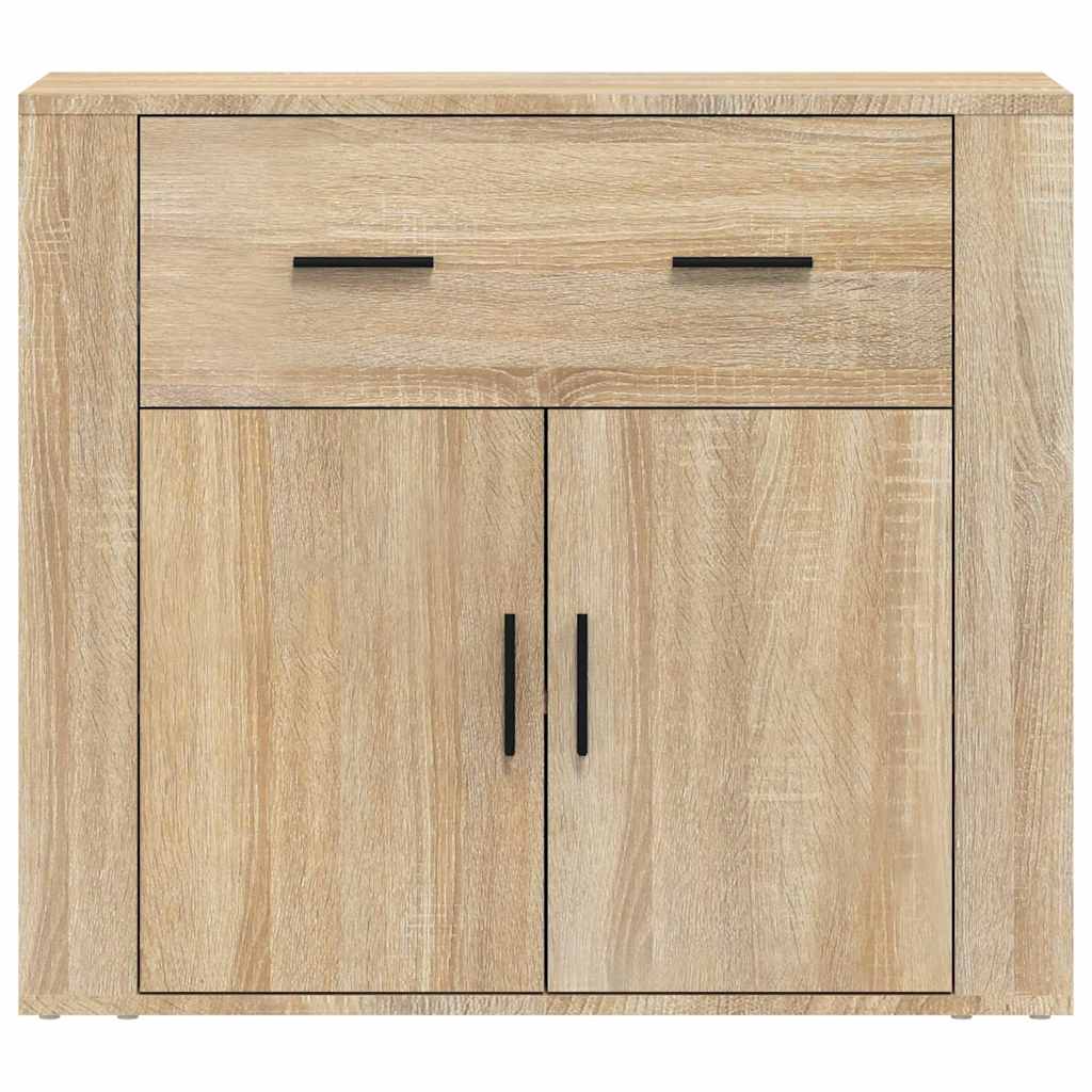 Vidaxl dressoir 80x33x70 cm bewerkt hout sonoma eikenkleurig