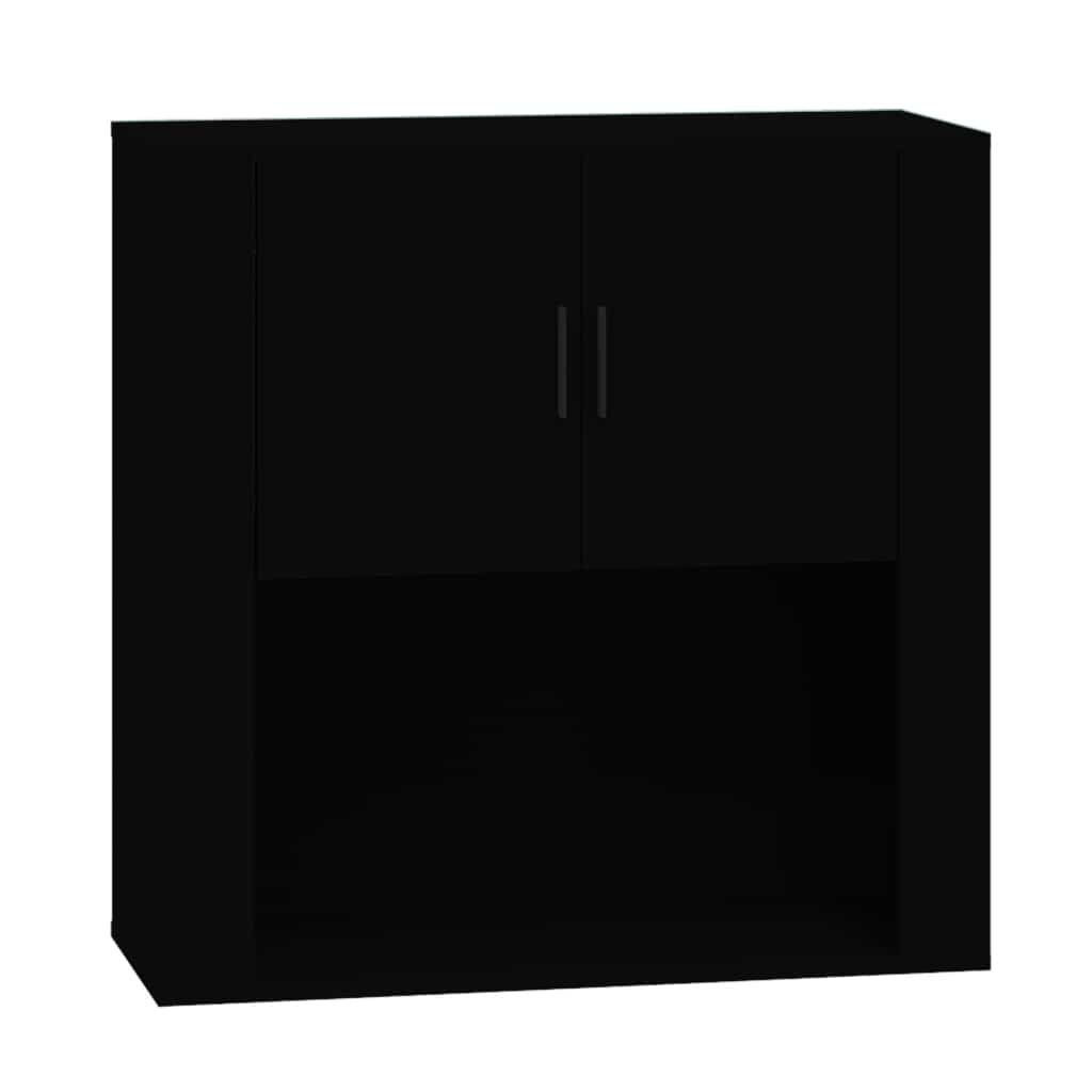 Vidaxl wandkast 80x33x80 cm bewerkt hout zwart