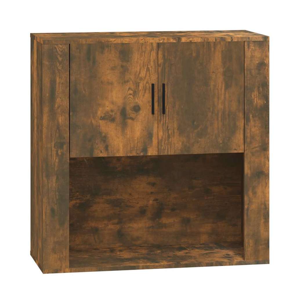 Vidaxl wandkast 80x33x80 cm bewerkt hout gerookt eikenkleurig