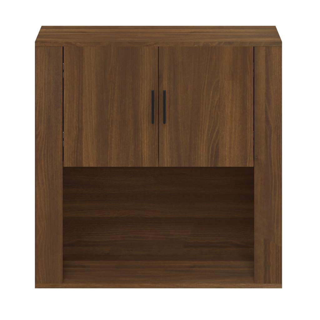 Vidaxl wandkast 80x33x80 cm bewerkt hout bruin eikenkleur