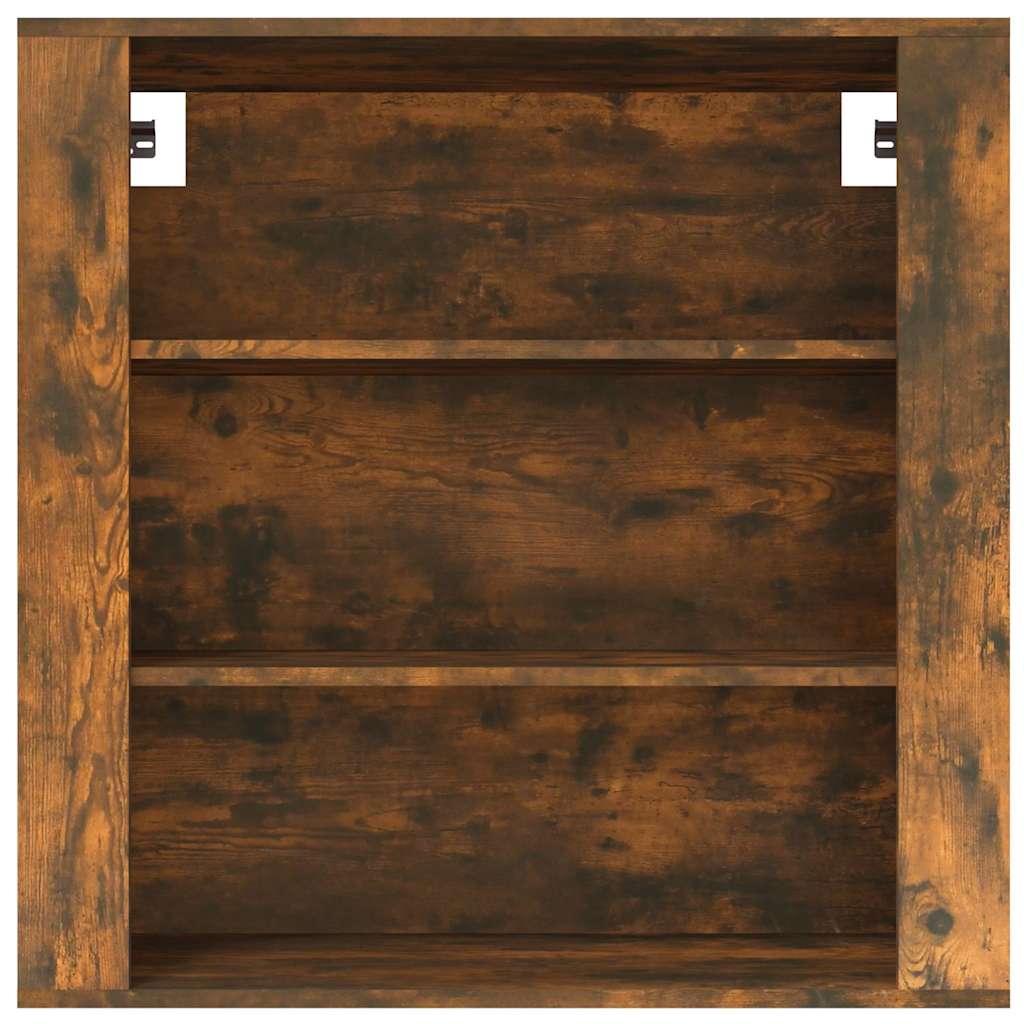 Vidaxl wandkast 80x33x80 cm bewerkt hout gerookt eikenkleurig