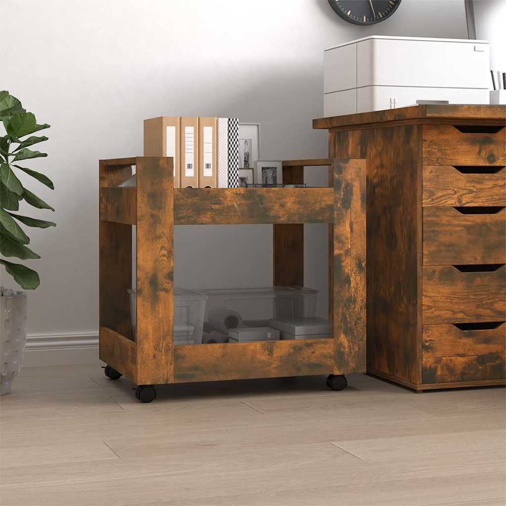 Vidaxl bureaukastje 60x45x60 cm bewerkt hout gerookt eikenkleurig