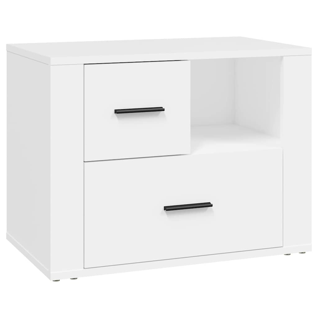 Vidaxl nachtkastje 60x36x45 cm bewerkt hout wit
