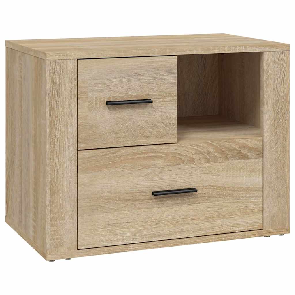 Vidaxl nachtkastje 60x36x45 cm bewerkt hout sonoma eikenkleurig