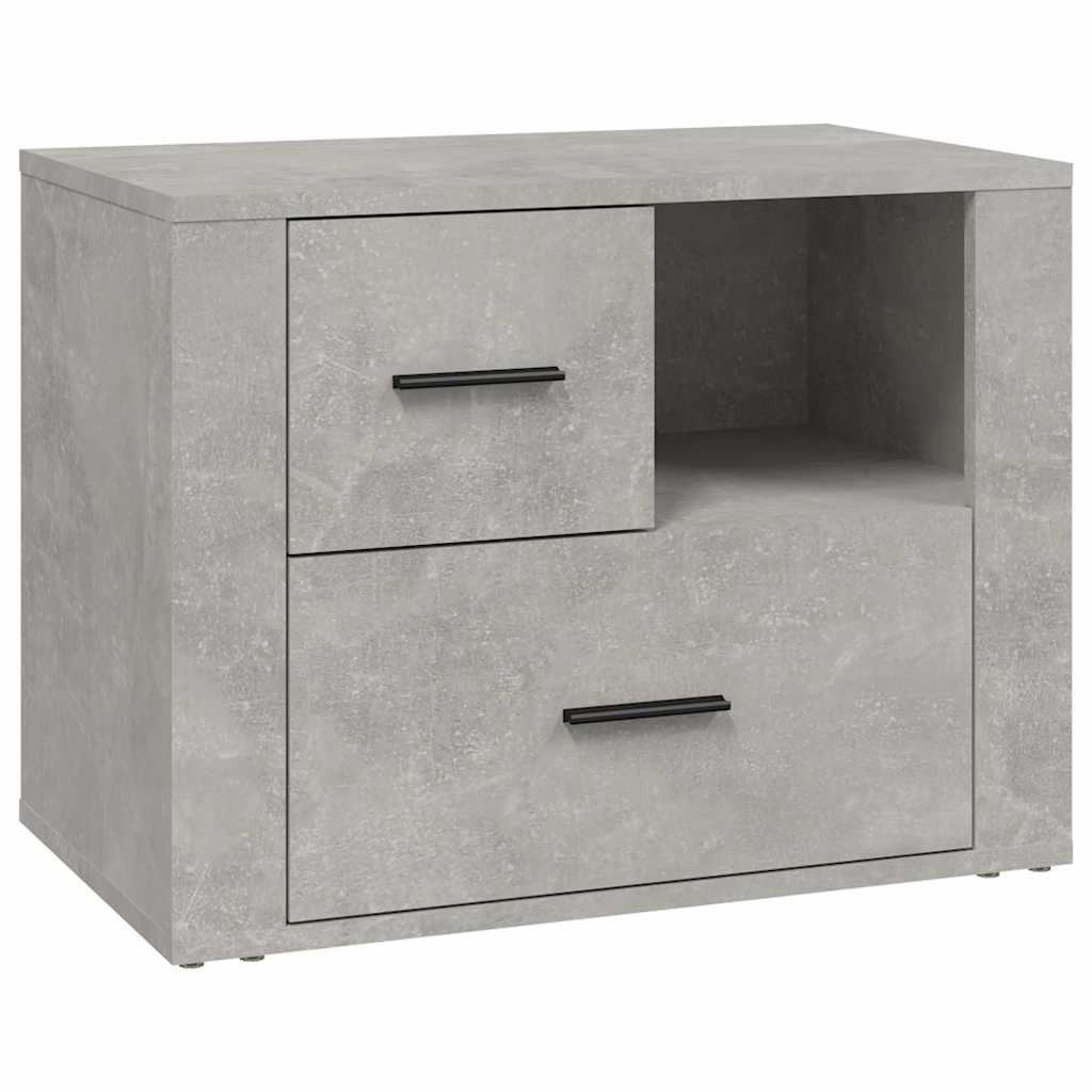 Vidaxl nachtkastje 60x36x45 cm bewerkt hout betongrijs
