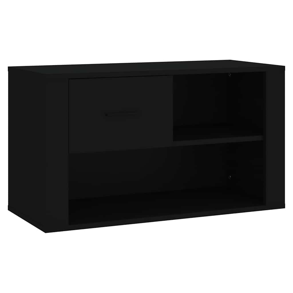 Vidaxl Schuhschrank 80x35x45 cm propertiertes Holzschwarz