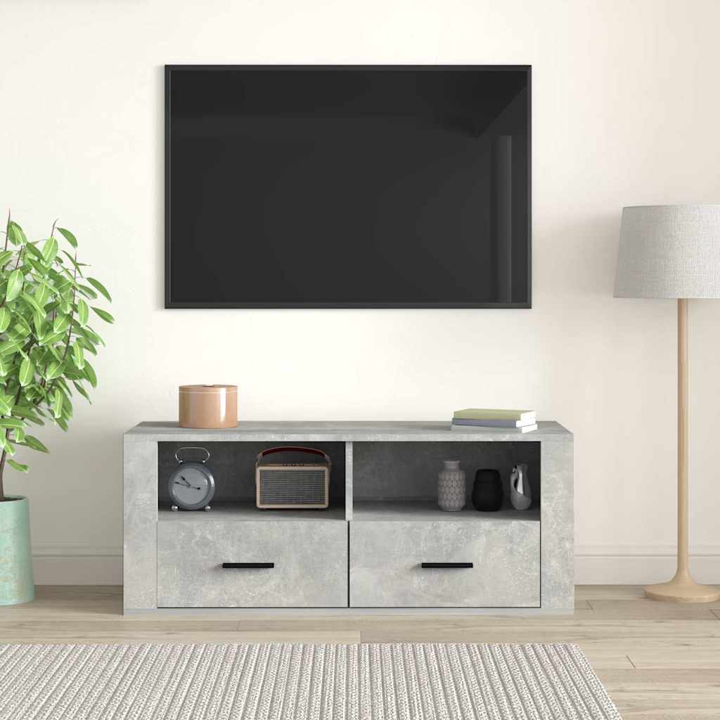 Vidaxl tv-meubel 100x35x40 cm bewerkt hout betongrijs