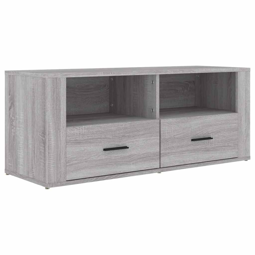 Vidaxl tv-meubel 100x35x40 cm bewerkt hout grijs sonoma eikenkleurig
