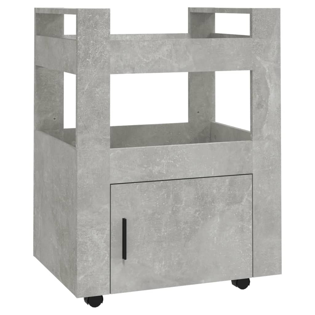 Vidaxl keukentrolley 60x45x80 cm bewerkt hout betongrijs