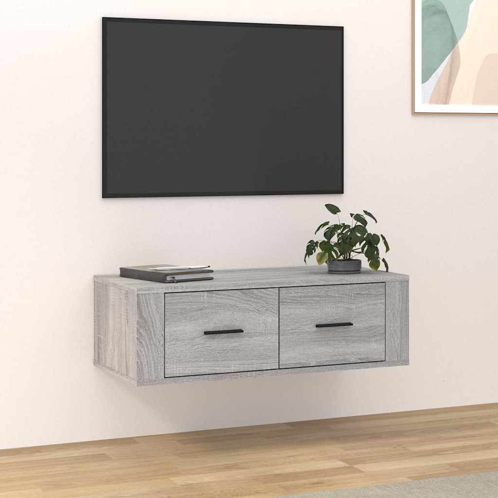 Vidaxl tv-hangmeubel 80x36x25 cm bewerkt hout grijs sonoma eikenkleur