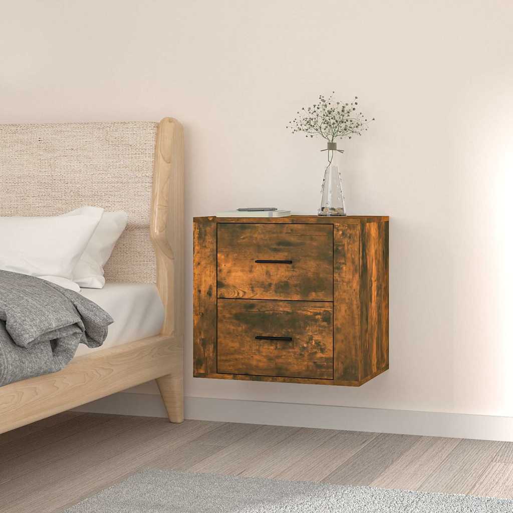 Vidaxl nachtkastje wandgemonteerd 50x36x47 cm gerookt eikenkleurig