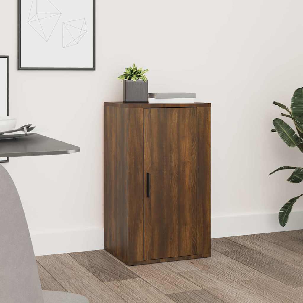 Vidaxl dressoir 40x33x70 cm bewerkt hout bruin eikenkleur