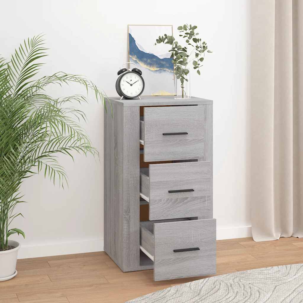 Vidaxl dressoir 40x33x70 cm bewerkt hout grijs sonoma eikenkleurig