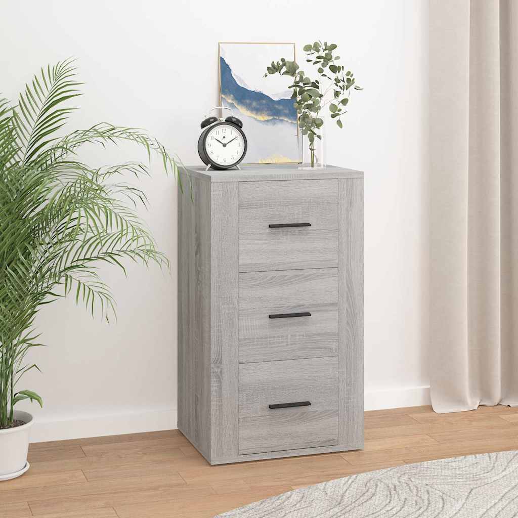 Vidaxl dressoir 40x33x70 cm bewerkt hout grijs sonoma eikenkleurig
