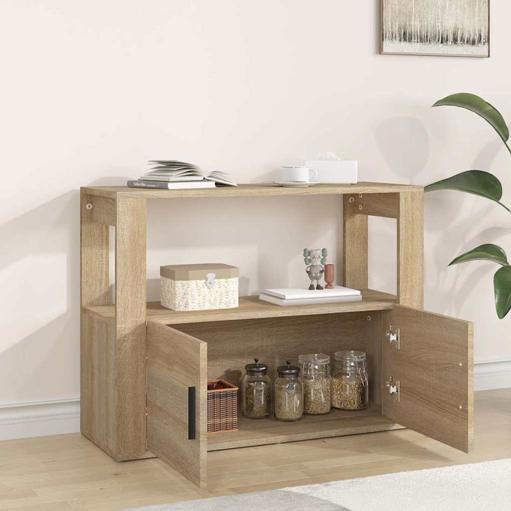 Vidaxl dressoir 80x30x60 cm bewerkt hout sonoma eikenkleurig