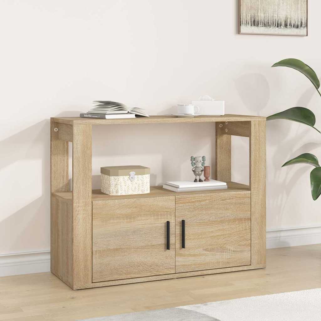 Vidaxl dressoir 80x30x60 cm bewerkt hout sonoma eikenkleurig
