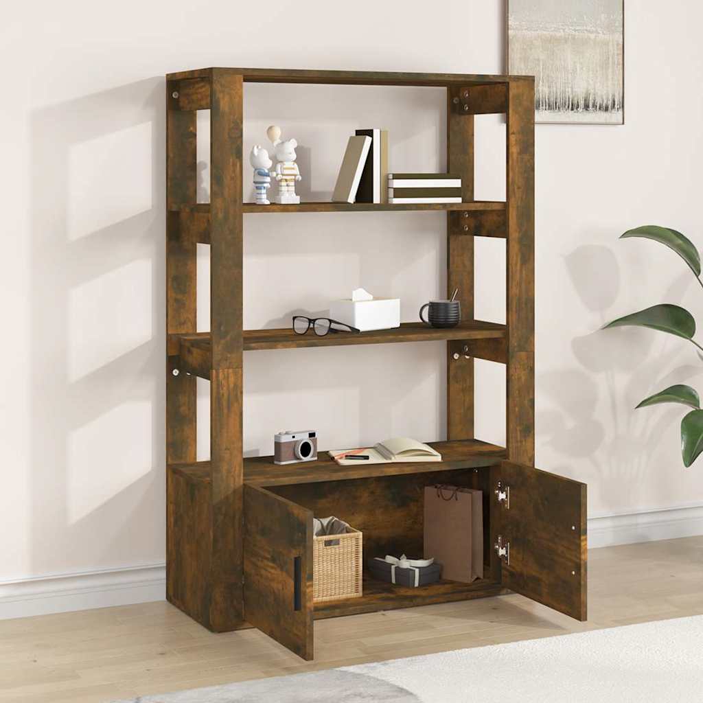 Vidaxl dressoir 80x30x119,5 cm bewerkt hout gerookt eikenkleurig