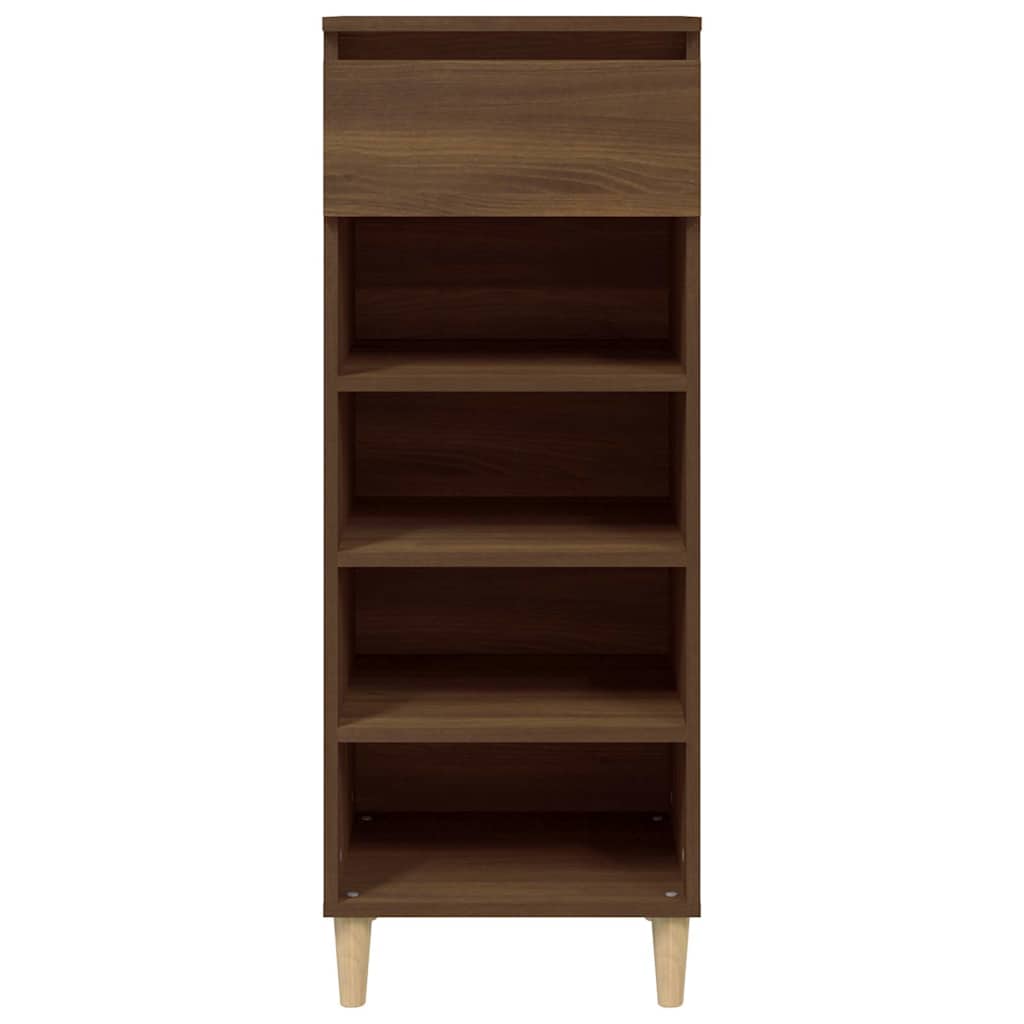 VIDAXL -Schuhschrank 40x36x105 cm Schnitt Holzbraune Eiche Farbe