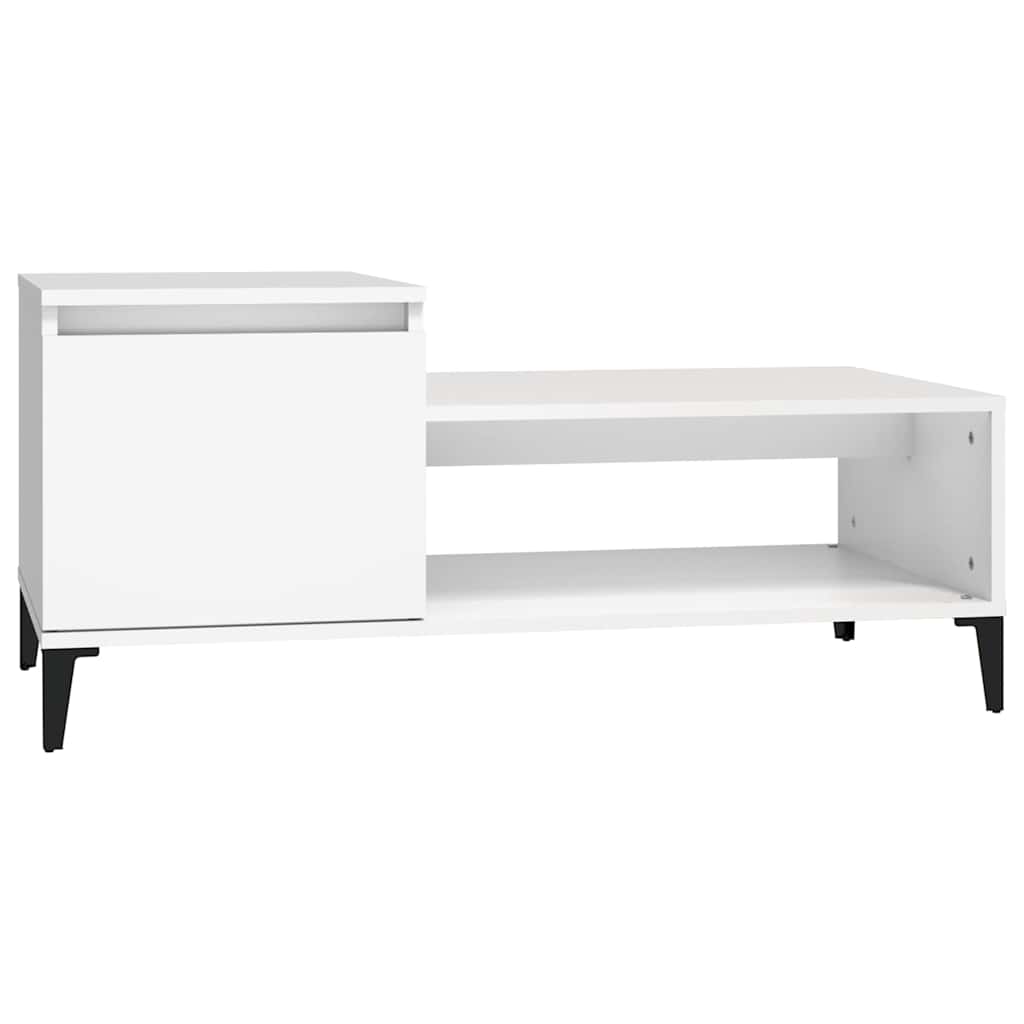 Vidaxl salontafel 100x50x45 cm bewerkt hout wit