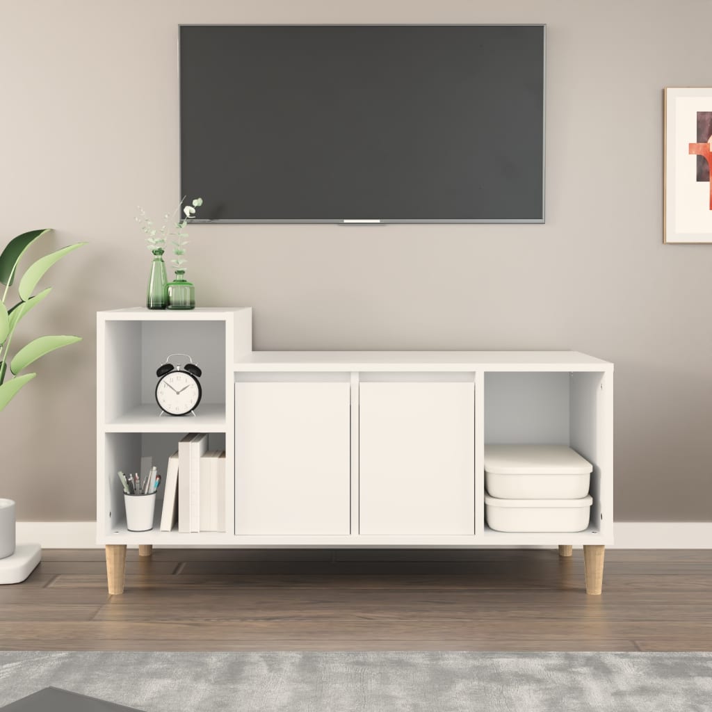 Vidaxl tv-meubel 100x35x55 cm bewerkt hout wit