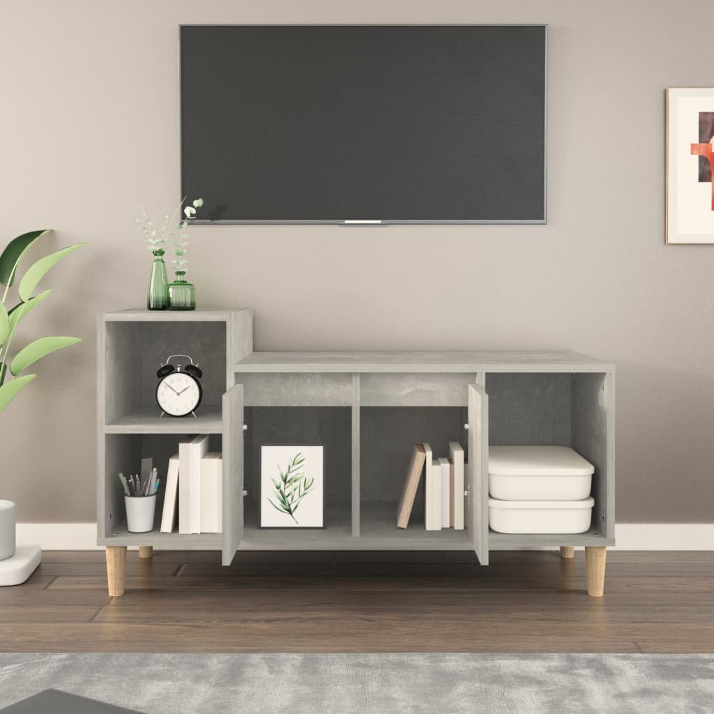 Vidaxl tv-meubel 100x35x55 cm bewerkt hout betongrijs