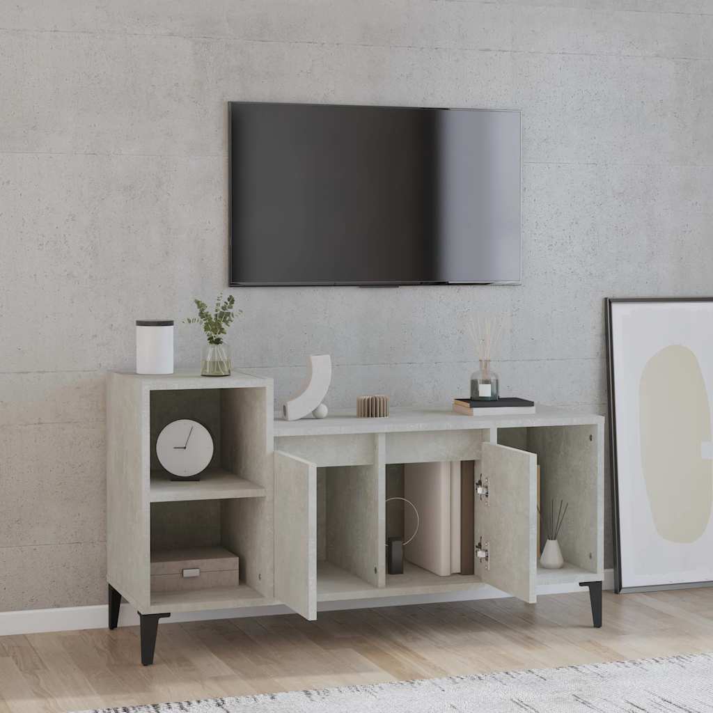 Vidaxl tv-meubel 100x35x55 cm bewerkt hout betongrijs