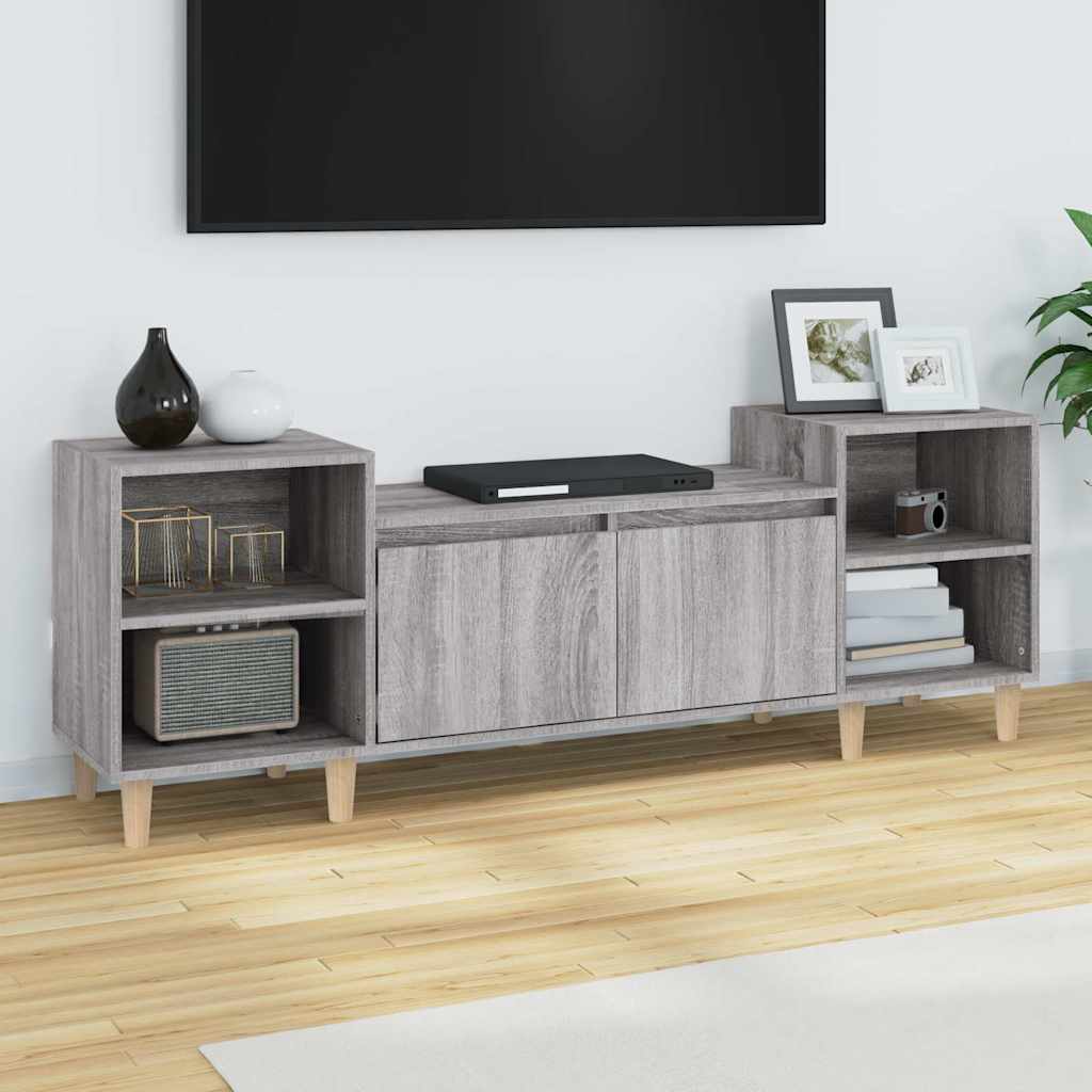 Vidaxl tv-meubel 160x35x55 cm bewerkt hout grijs sonoma eikenkleurig