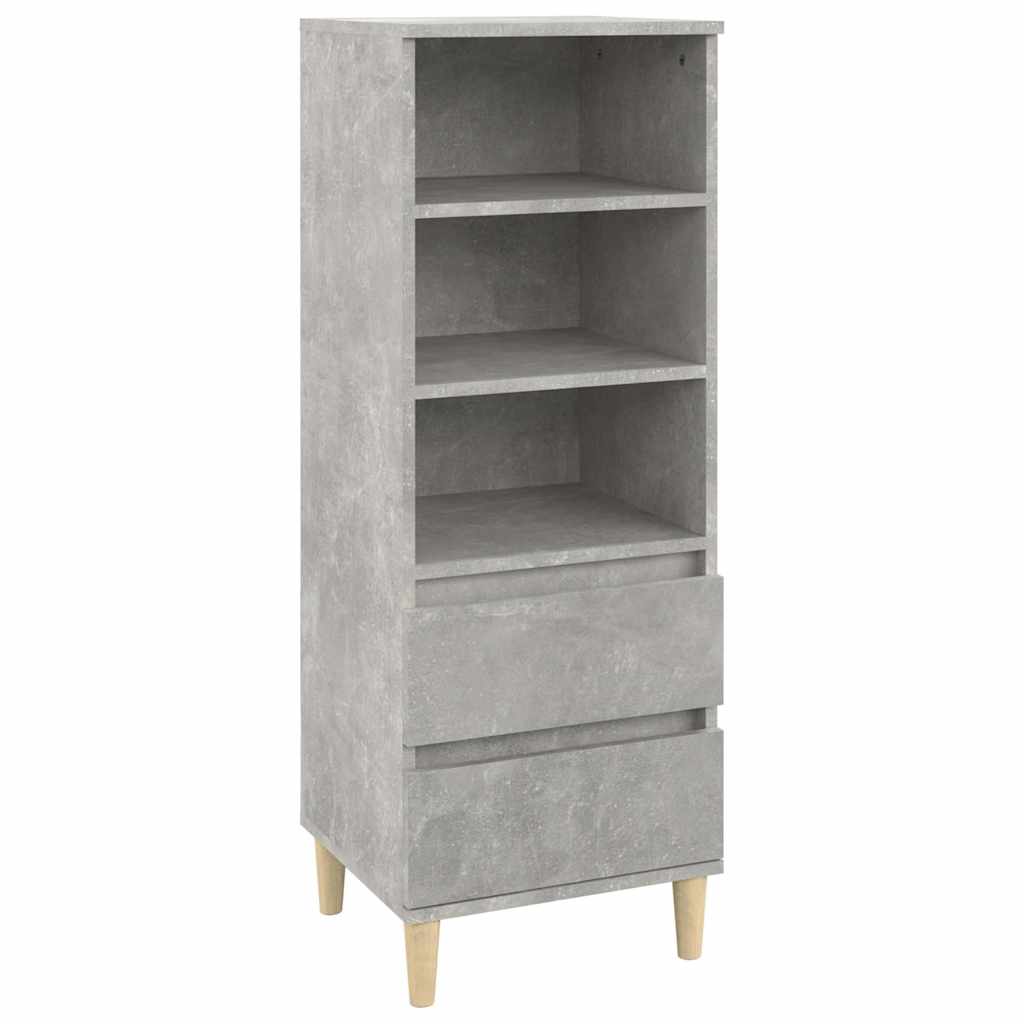 Vidaxl hoge kast 40x36x110 cm bewerkt hout betongrijs