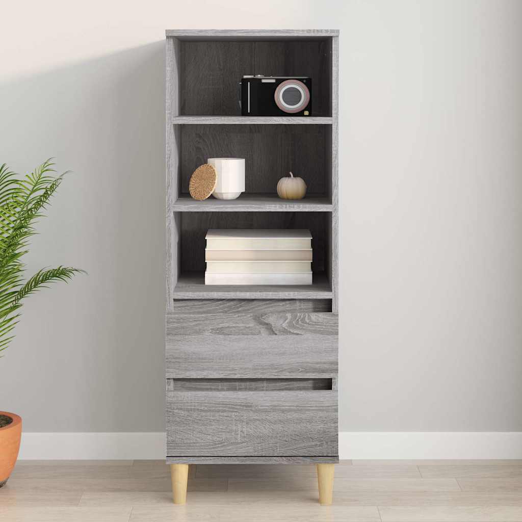 Vidaxl hoge kast 40x36x110 cm bewerkt hout grijs sonoma