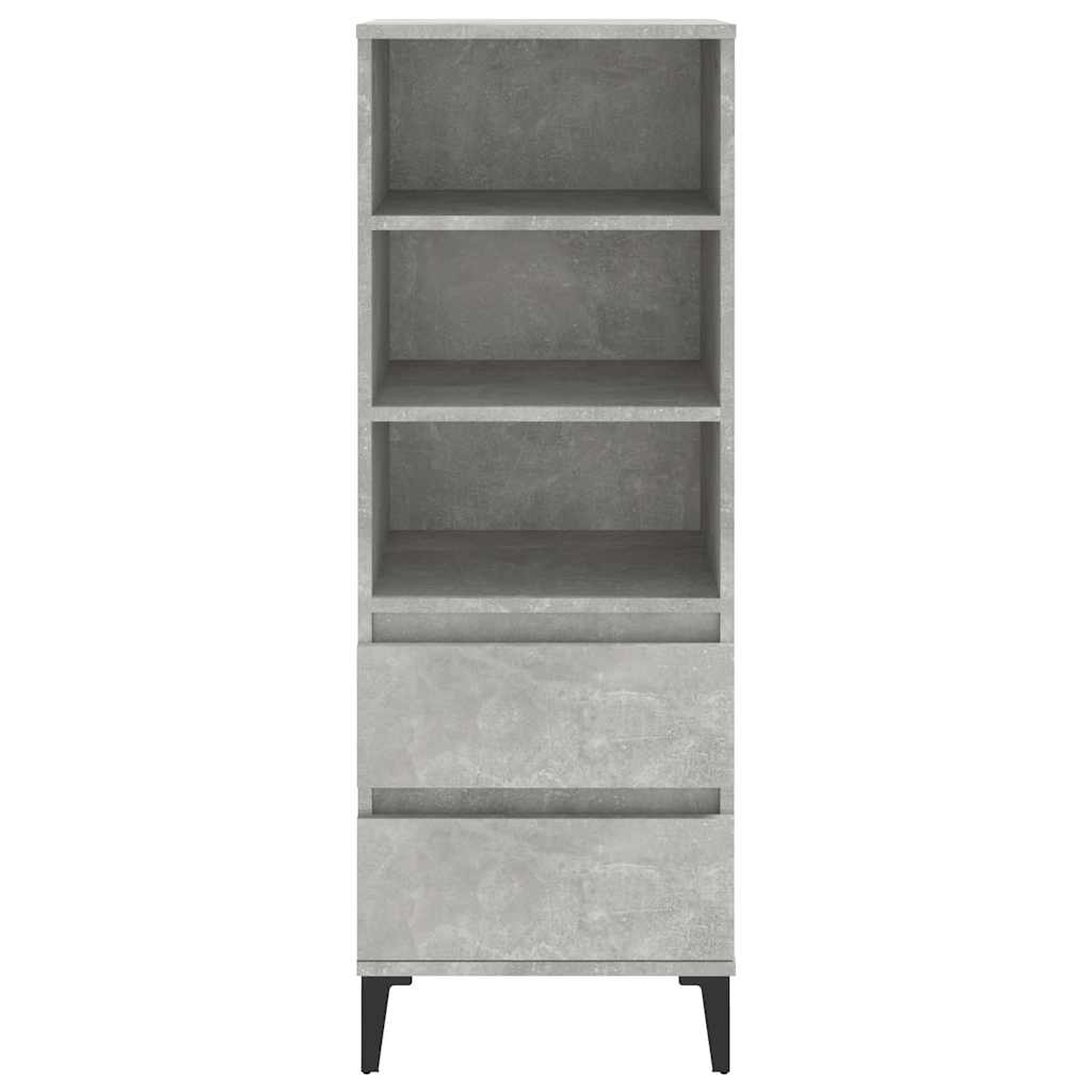 Vidaxl hoge kast 40x36x110 cm bewerkt hout betongrijs