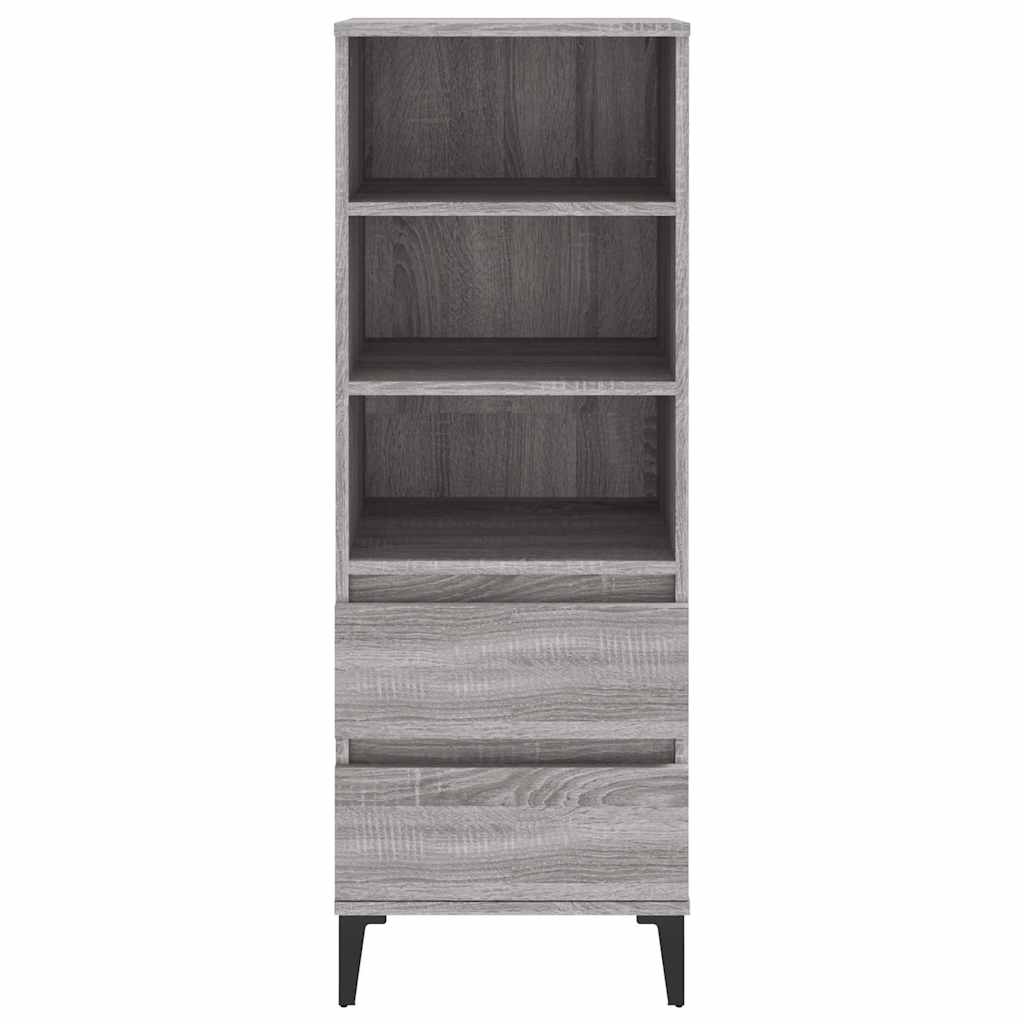 Vidaxl hoge kast 40x36x110 cm bewerkt hout grijs sonoma