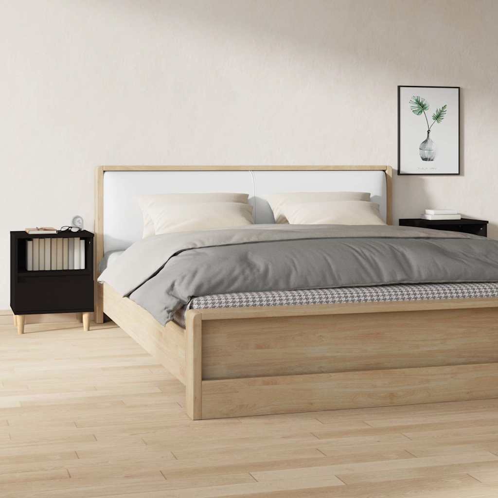 Vidaxl nachtkastjes 2 st 40x35x50 cm zwart
