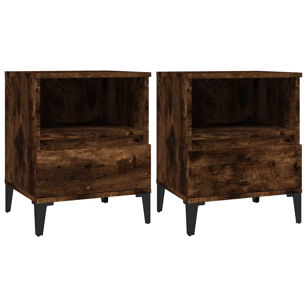 Vidaxl nachtkastjes 2 st 40x35x50 cm gerookt eikenkleurig