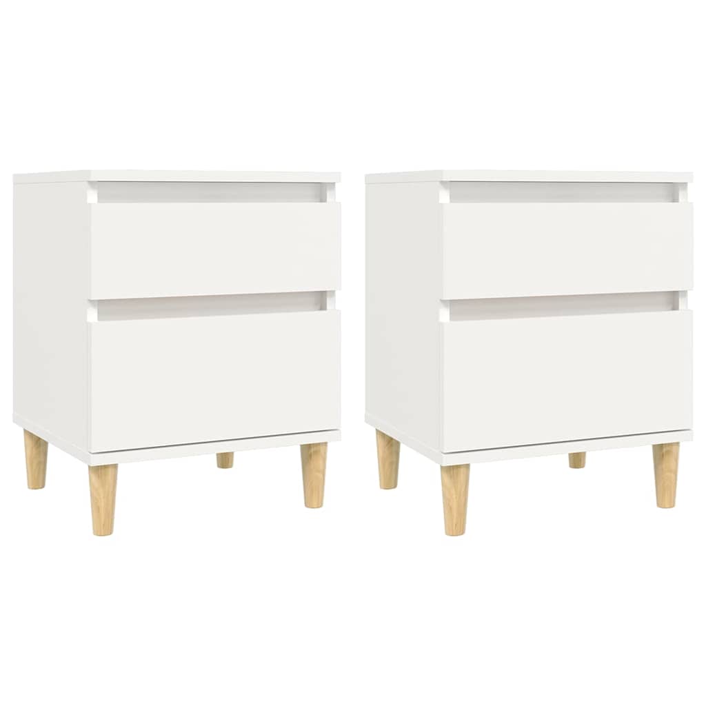 Vidaxl nachtkastjes 2 st 40x35x50 cm wit
